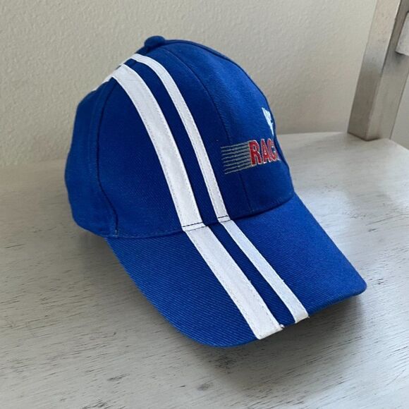 Nascar USG Racing Snapback Hat Cap Dad Men Gift Blue White Stripe - Picture 6 of 12